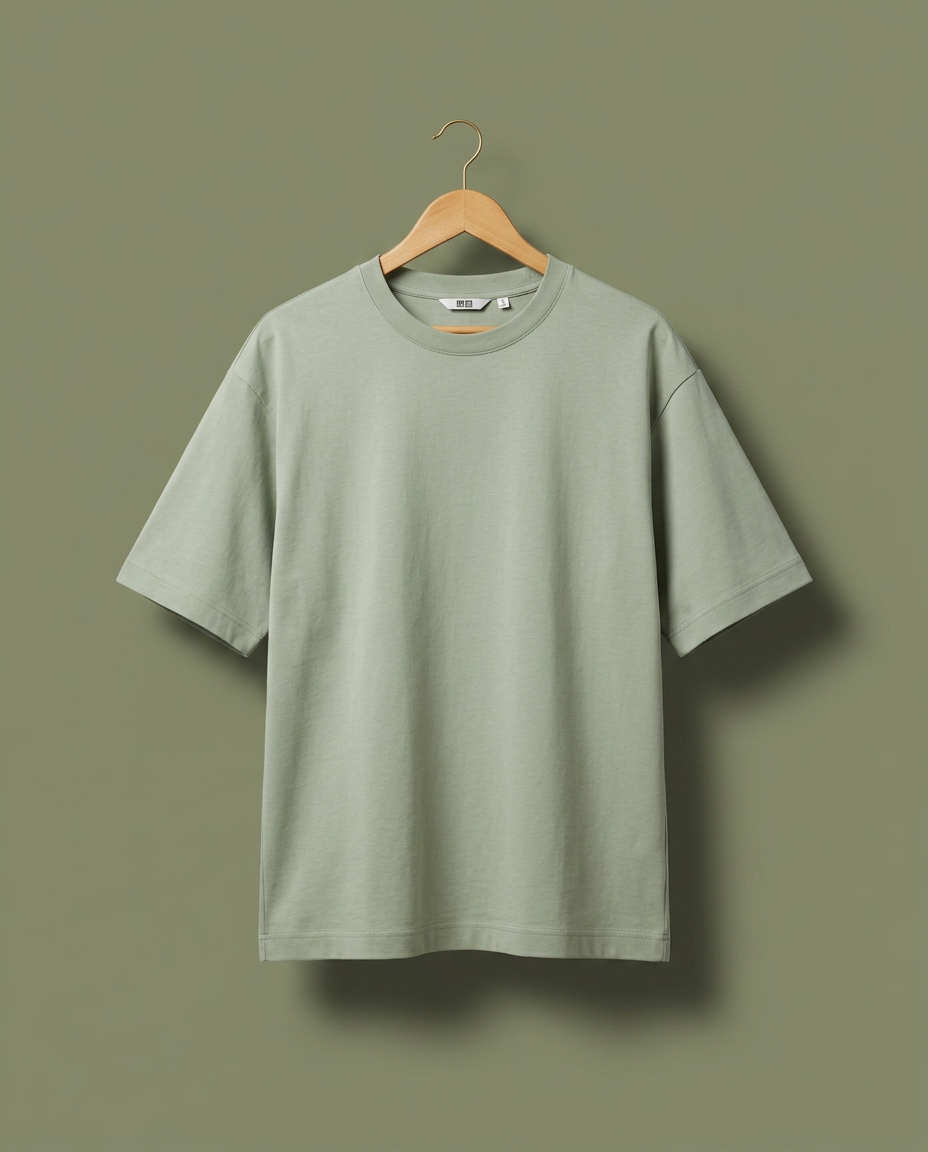Uniqlo Essential Sage Green Tee