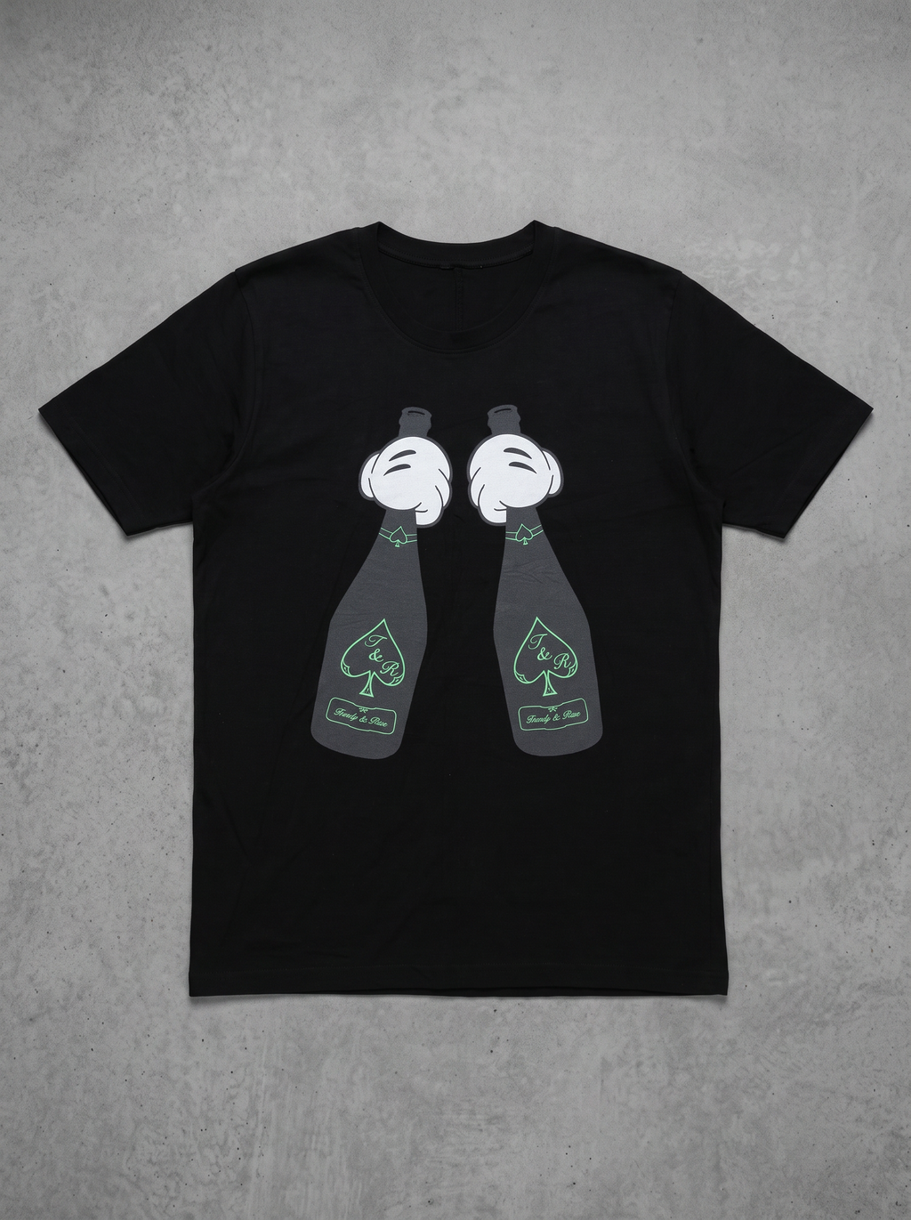 Trendy & Rare Champagne Hands Graphic Tee