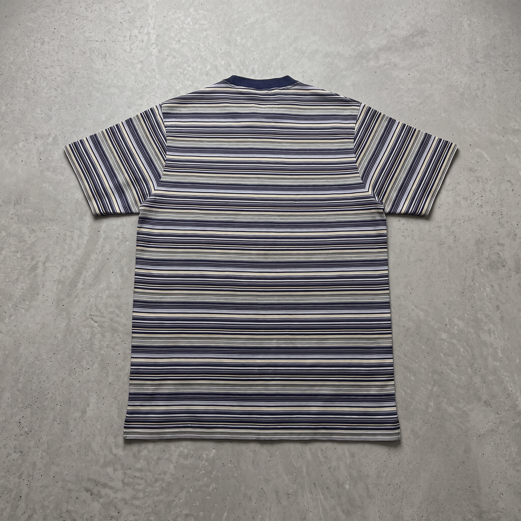 Multi-Colored Striped Pocket Tee