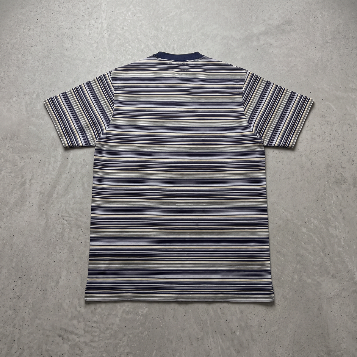 Multi-Colored Striped Pocket Tee