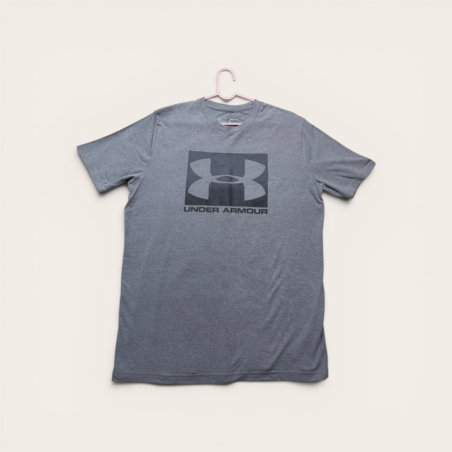 Under Armour Heather Grey Box Logo Tee