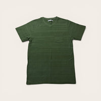 Olive Green Textured Pocket Tee