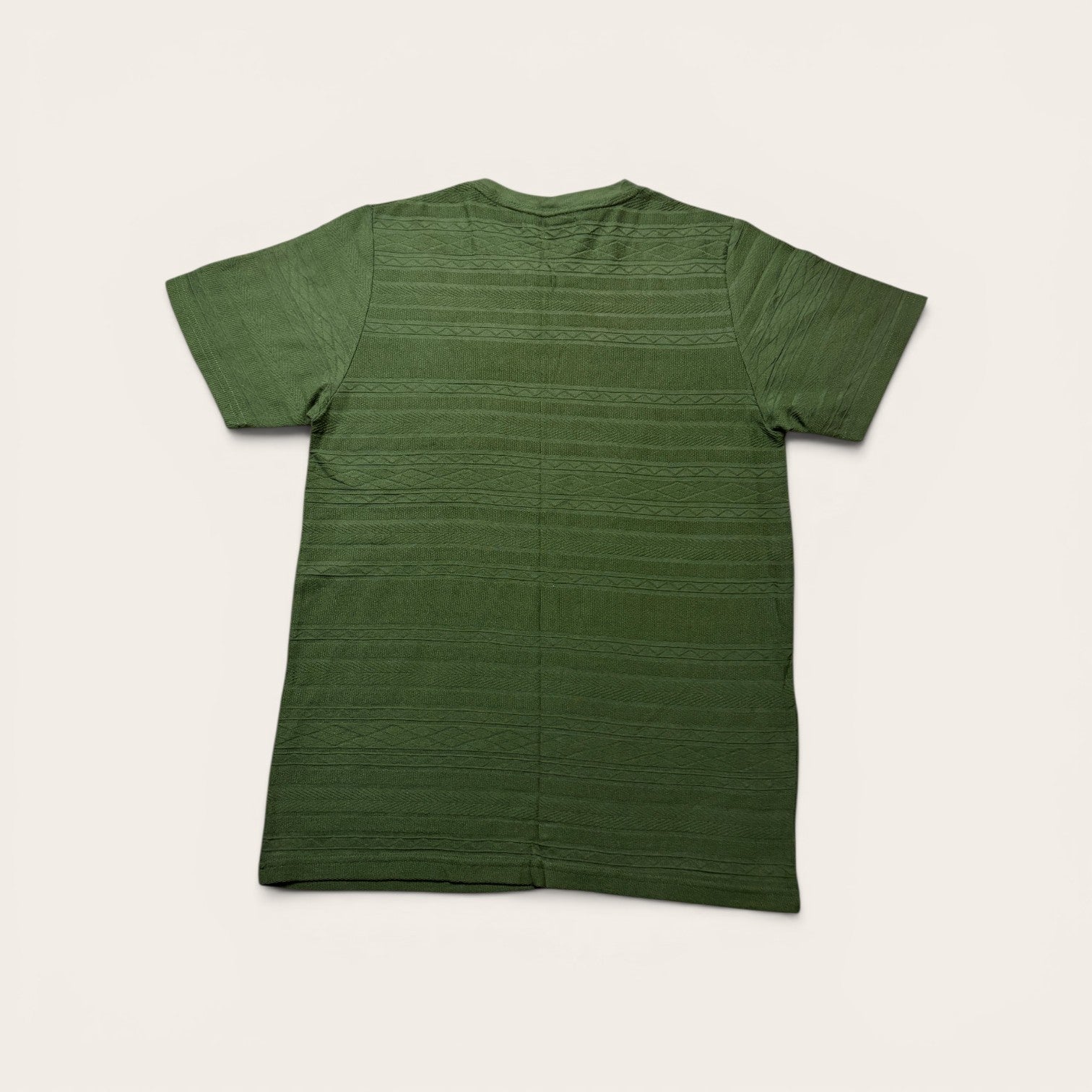 Olive Green Textured Pocket Tee