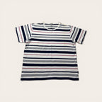 Blue and Red Striped Casual Tee