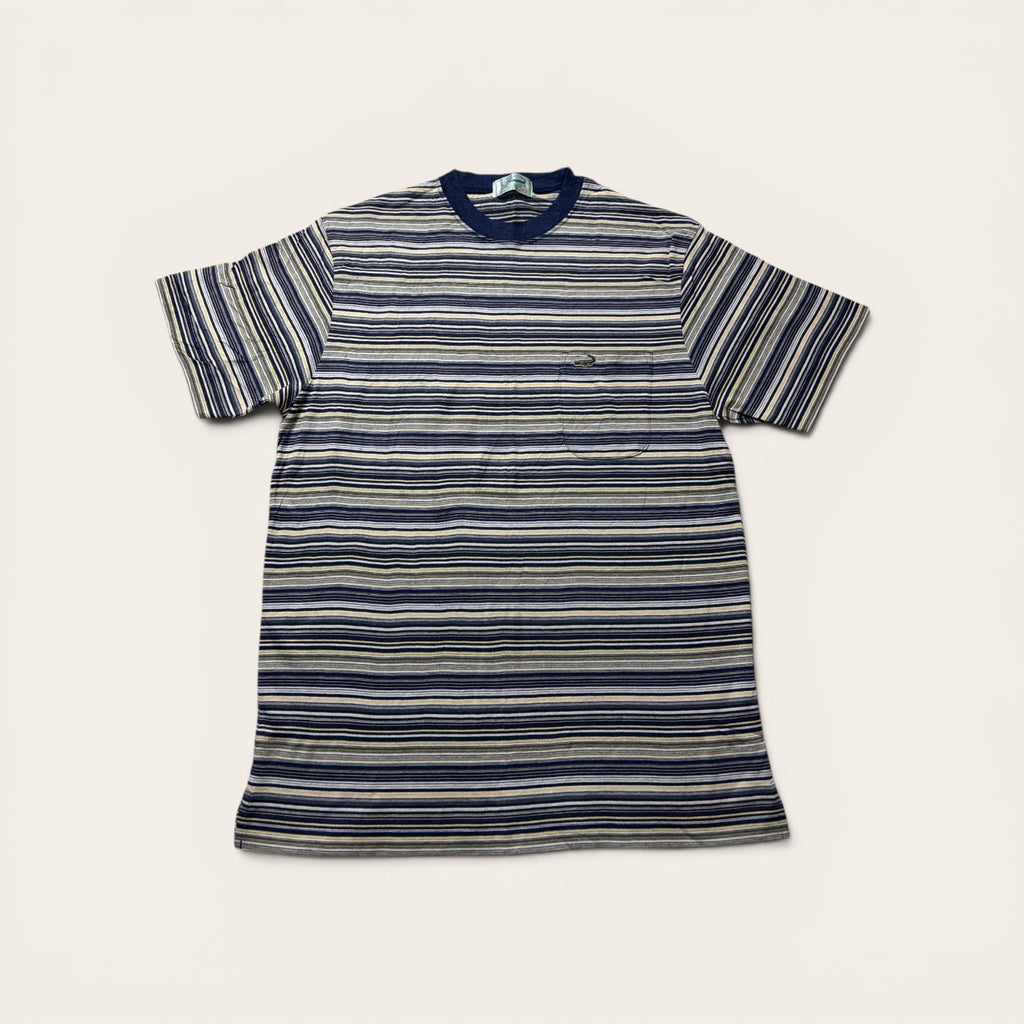 Multi-Colored Striped Pocket Tee