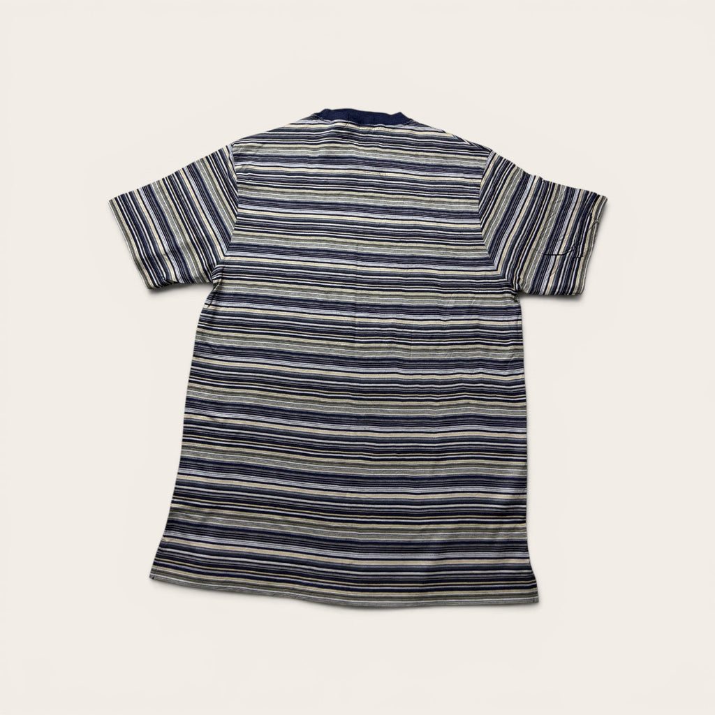 Multi-Colored Striped Pocket Tee