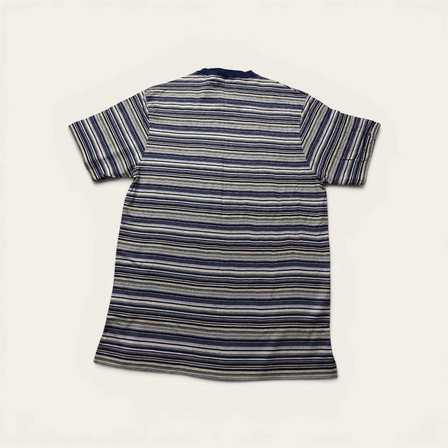 Multi-Colored Striped Pocket Tee