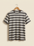 Grey and White Striped Tee