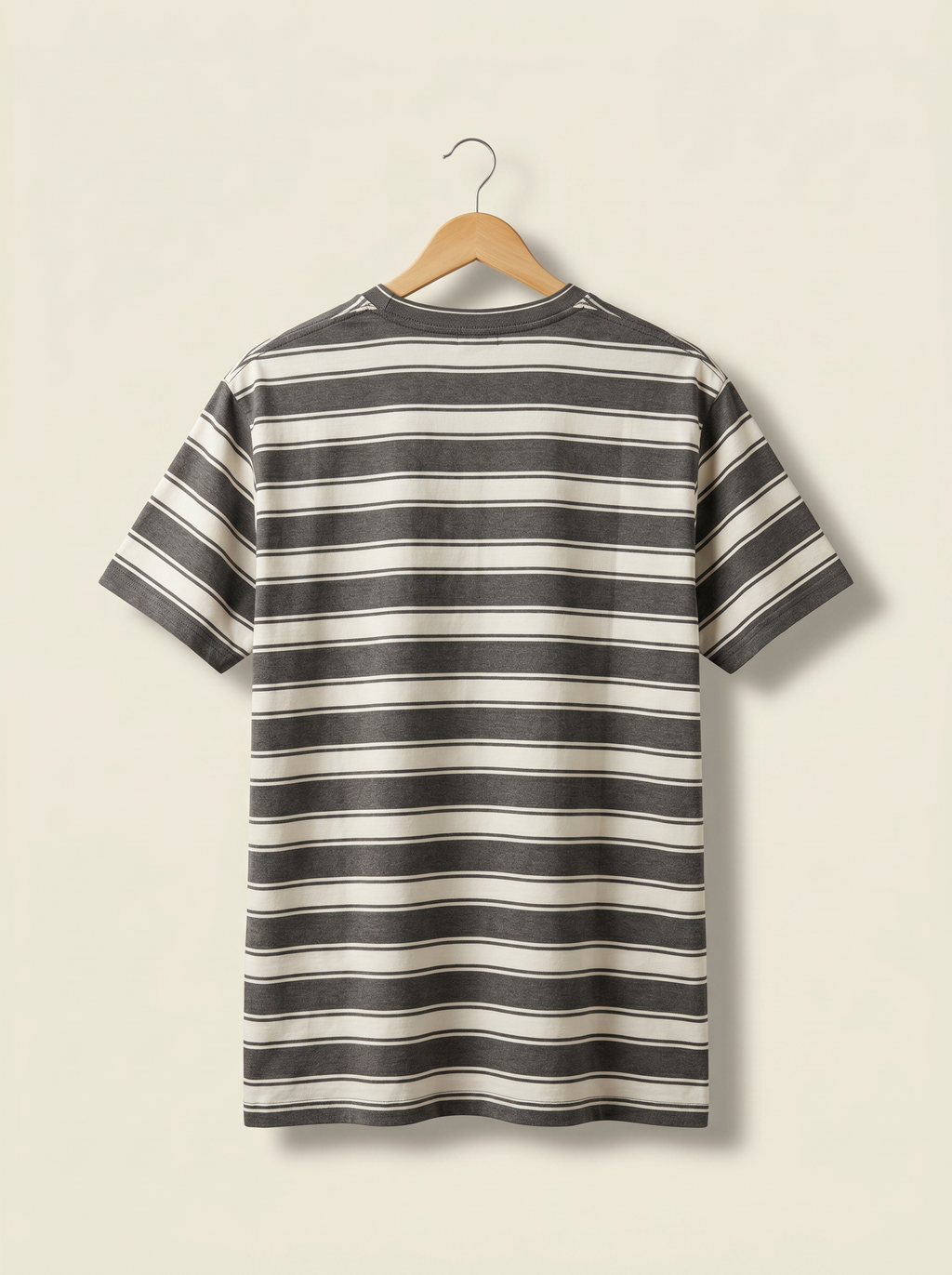 Grey and White Striped Tee