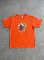 Anvil Native American Chief Graphic Orange Tee
