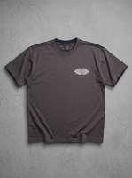 Oqawa Dowa Cyber Tribal Graphic Charcoal Tee