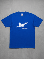 Zero Fighter Plane Graphic Blue Tee