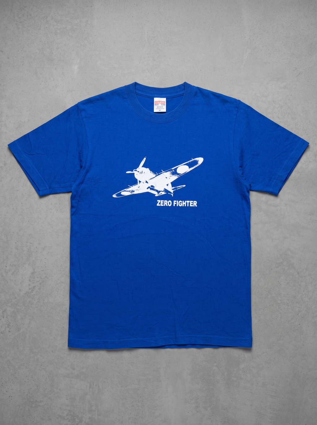 Zero Fighter Plane Graphic Blue Tee