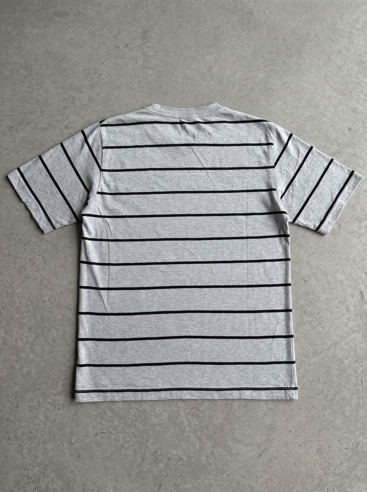 Vintage Motor Drive Grey and Black Striped Tee