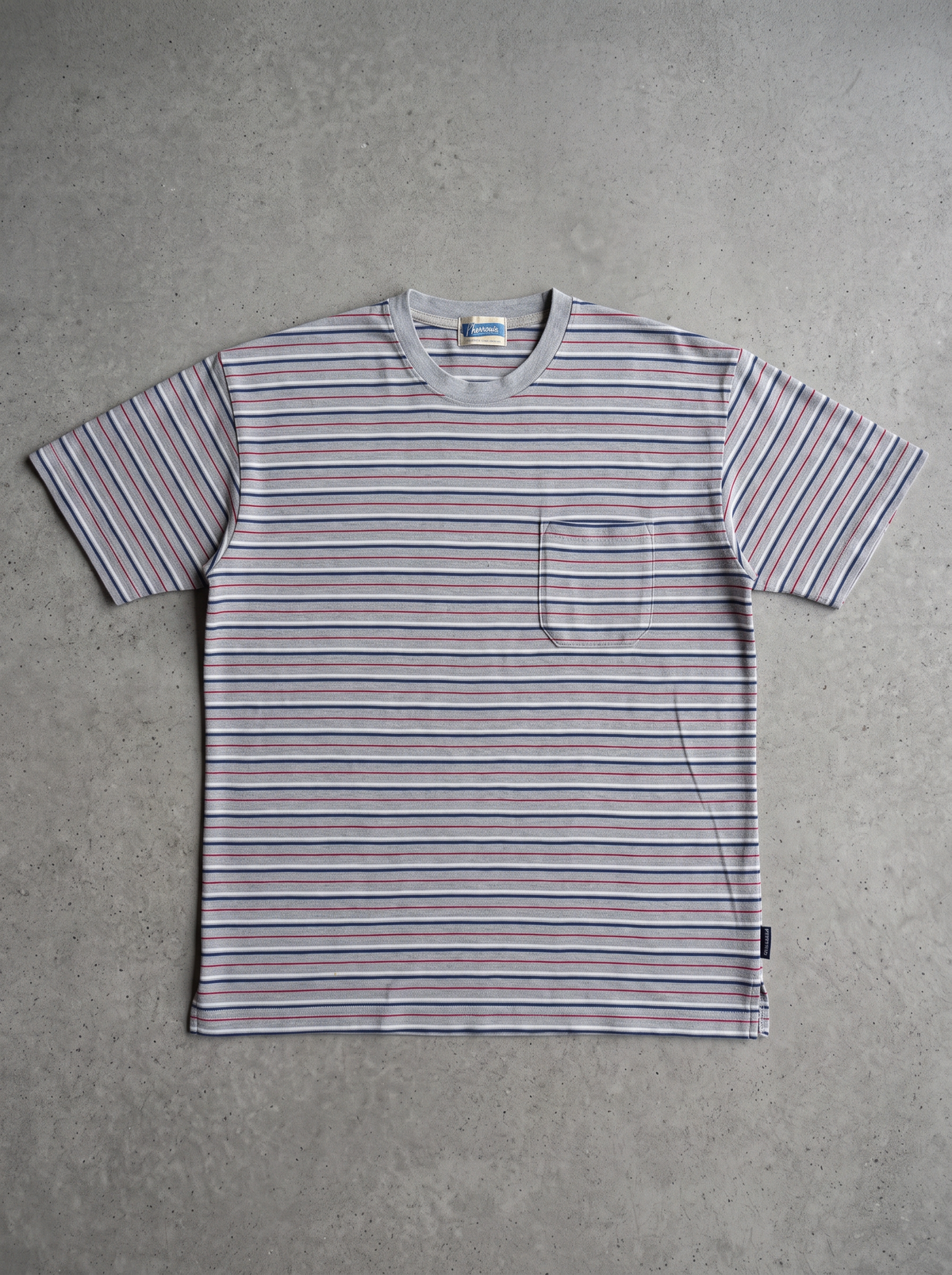 Vintage Multi-Stripe Pocket Tee