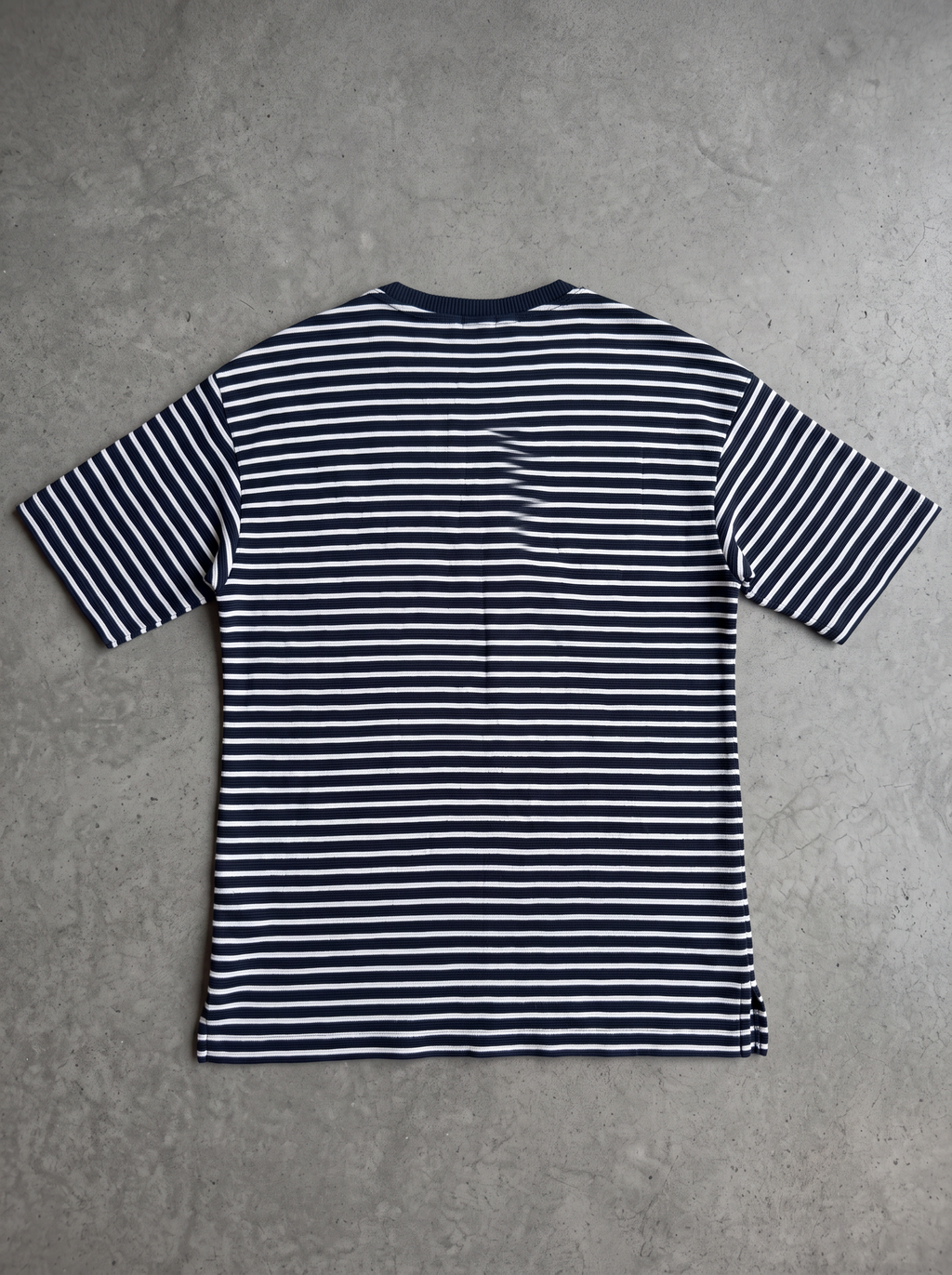 Vintage Black and White Striped Pocket Tee
