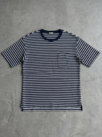 Vintage Black and White Striped Pocket Tee