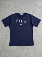 Fila Navy Serif Logo Graphic Tee