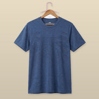 Uniqlo Patterned Blue Tee