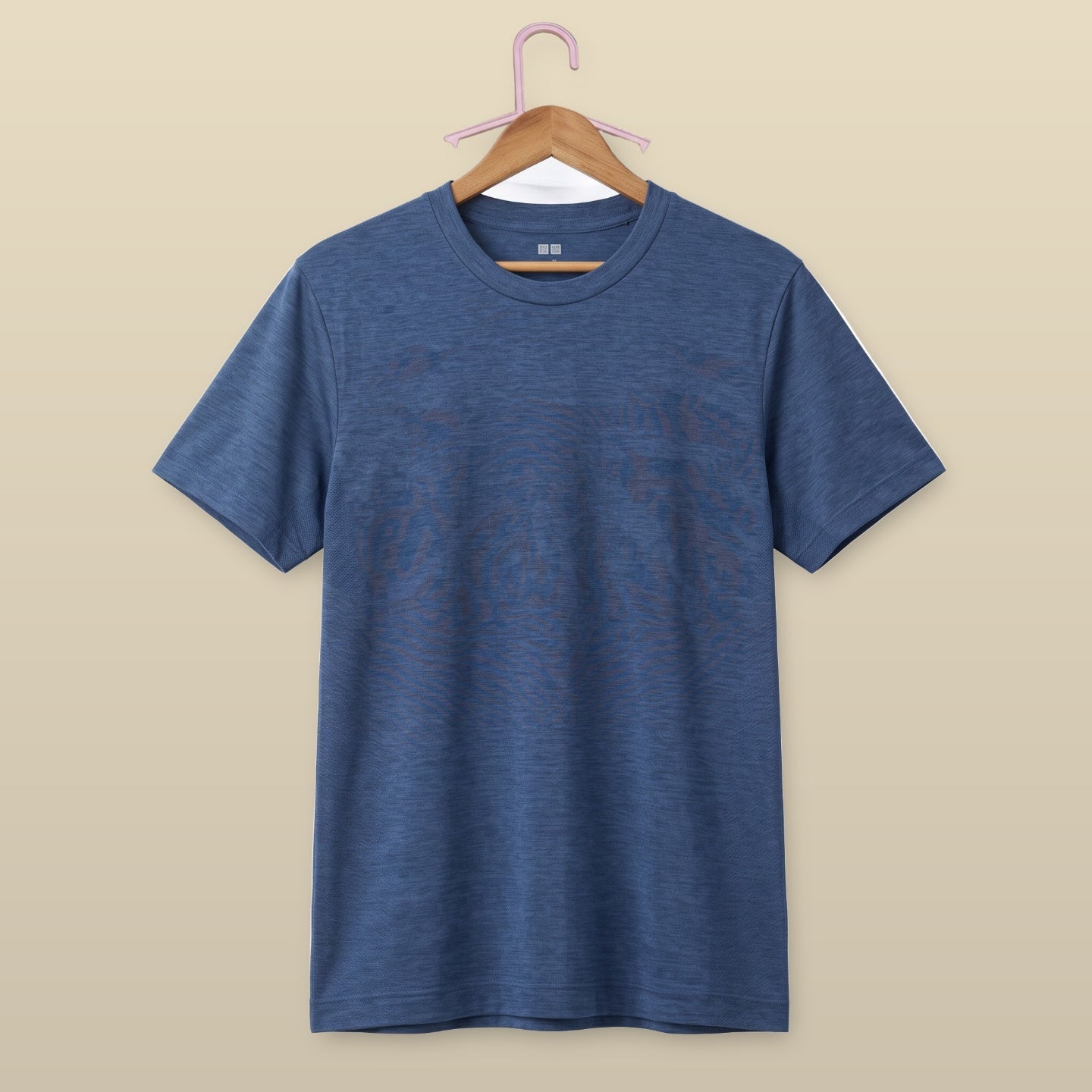 Uniqlo Patterned Blue Tee