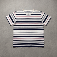 Blue and Red Striped Casual Tee