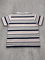 Blue and Red Striped Casual Tee