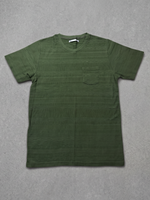 Olive Green Textured Pocket Tee