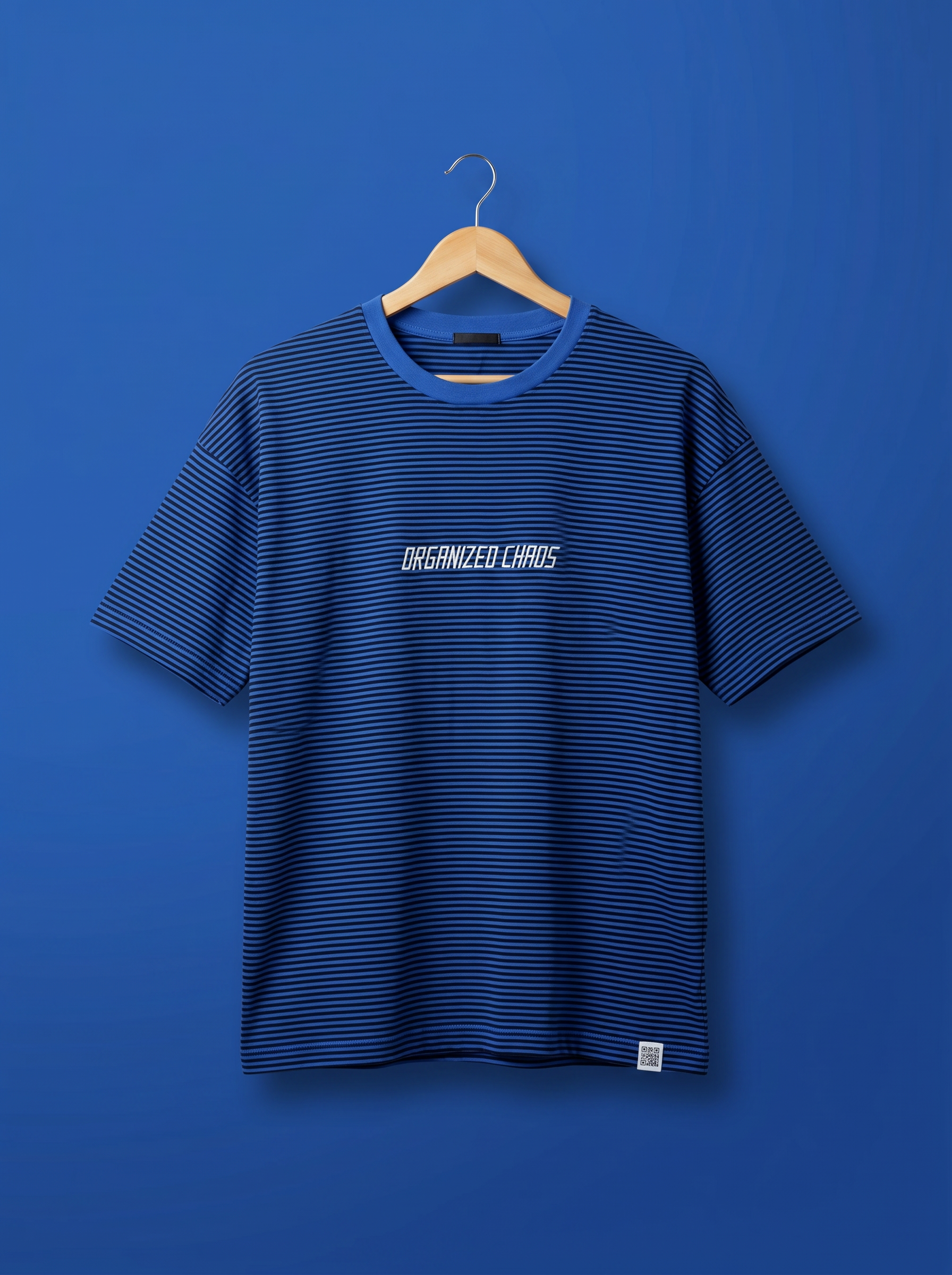 Organized Chaos Striped Graphic Tee