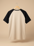Beige and Black Raglan "Vacation" Tee
