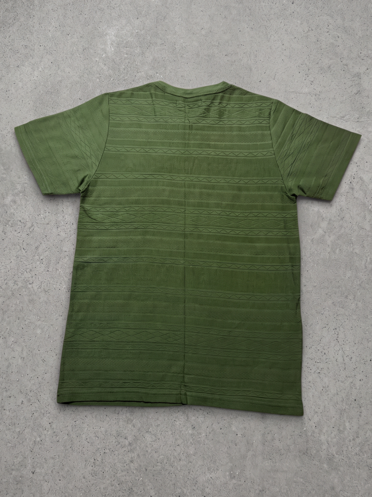 Olive Green Textured Pocket Tee